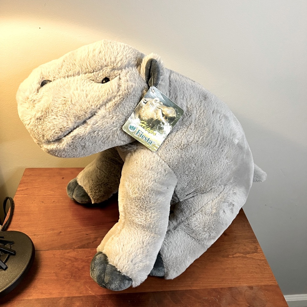 Fiesta Gray Hippo Plush